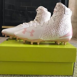 rose gold sport cleats size 8 lacrosse